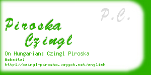 piroska czingl business card